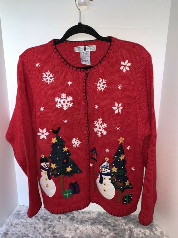 VINTAGE OHI  Beaded Ugly Christmas Sweater  Winner