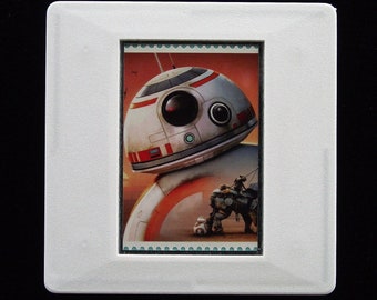 Star Wars 'BB-8' 2018 Postage Stamp Brooch/ badge/ pin plus presentation card.
