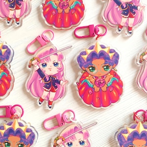 Double-Sided Acrylic Keychain – Utena & Himemiya | Revolutionary Girl Utena