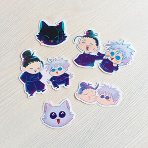 Jujutsu Kaisen Gojo and Geto Pack stickers / SatoSugu / chibi anime sticker