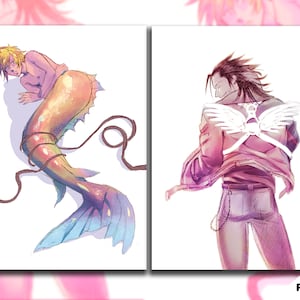 Zack / Cloud Final Fantasy VII Print A5