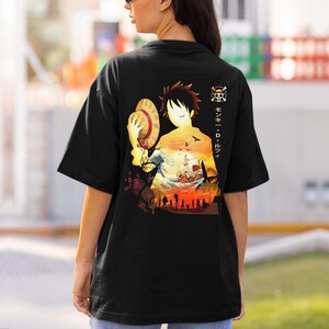 Buy THALASI Anime Printed Oversized TShirts for Men  Down Shoulder Loose  Fit Black TShirt for Men  Goku One Piece and Naruto Printed T Shirt for  Men at Amazonin