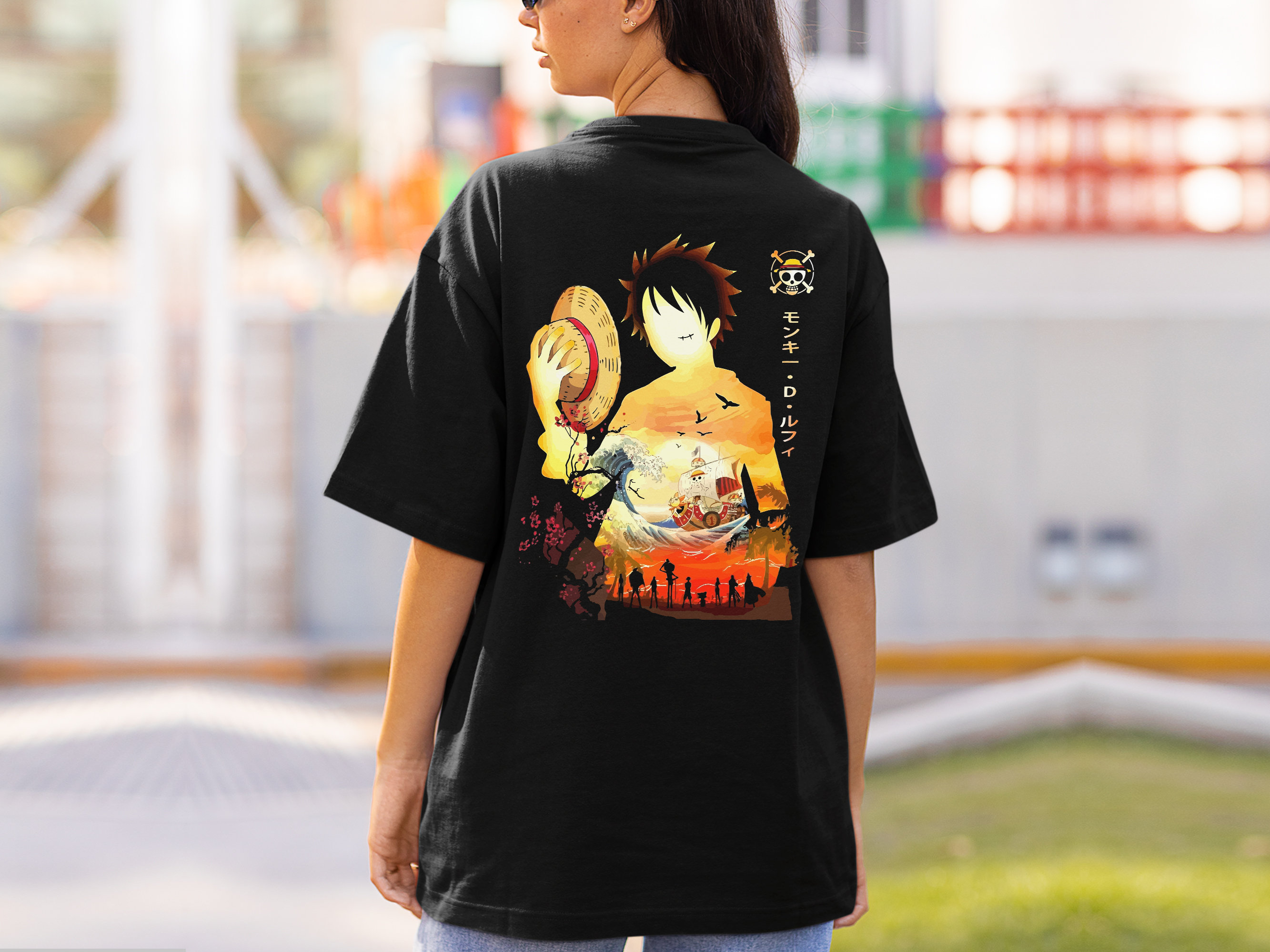 One Piece Anime Peripheral Clothes Luffy Solomon Justice  Tshirt HD Png  Download  Transparent Png Image  PNGitem