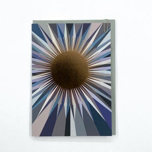 Foiled Star Christmas Card: Modern Art Graphic Card