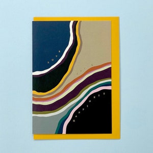 isobar kaart door affiliate:107 - Wenskaart - Grafische Kaart - Art Card - Font Card - Love Joy Happiness - Modern - Foiled