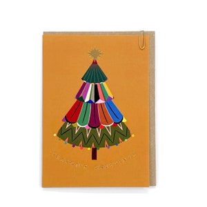 Pavillon - Objet 'Season’s Greetings' - Carte de Noël - Objet - Arbre - Intérieurs - Décor - Design d’intérieur - Illustré - Déjoué
