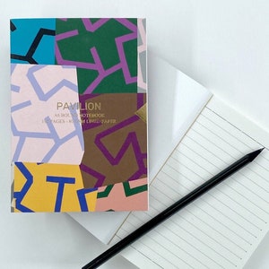 Pavillon &#39;Labyrinth&#39; - A6 Buckram Embossed Foiled Skizzenbuch/Notizbuch/Notizbuch - Mini Print - Abstrakt - Grafisch - Notizbuch - Luxuriös - Liniert