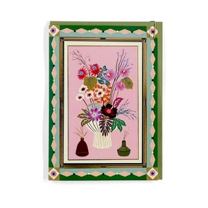 PAVILJOEN - Bloom 'Candy' - Wenskaart - Bloemen - Botanisch - Kleurrijk - Kleurrijk - Modern - Verijdeld - Geometrisch