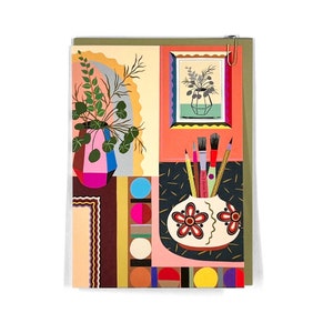 Pavillon - Lifestyle 'CANVAS' - Carte de vœux - Floral - Coloré - Botanique - Intérieurs - Décor - Design d’intérieur - Illustré
