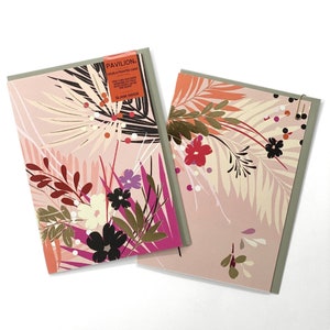 Padiglione - Canopy Light 'Double Fronted' Rosa - Biglietto di auguri - Biglietto di fiori - Colorato - Colorato - Botanico - Floreale - Foil