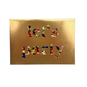 PAVILHÃO - Jardin 'Let's Party' - Cartão de felicitações - Floral - Botânico - Colorido - Colorido - Frutado - Vamos festejar - Aniversário - Comemorar
