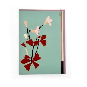 Oxalis Hübsche moderne Grußkarte mit Blumenausschnitt PAV-MW-002