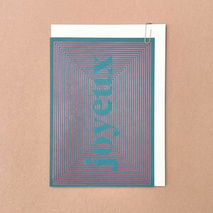 ridge kerstkaart door affiliate:107 - Kerstkaart - Kunstkaart - Minimalistisch - Modern - Verijdeld - Joyeux - Kerstmis - Kerstmis - Folie
