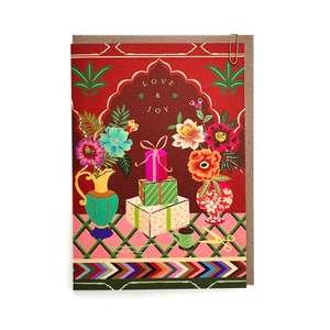 Pabellón - Estilo de vida 'Amor y Alegría' - Tarjeta de Navidad - Tarjeta de Navidad - Tarjeta Gráfica - Colorido - Colorido - Alegre - Alegría - Interiores