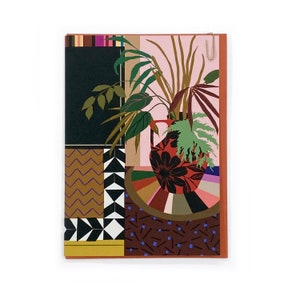 Pavillon - Lifestyle 'Farn' - Grußkarte - Florale Karte - Bunt - Botanische - Interieurs - Dekor - Inneneinrichtung - Illustriert