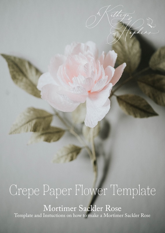 Crepe Rose Template