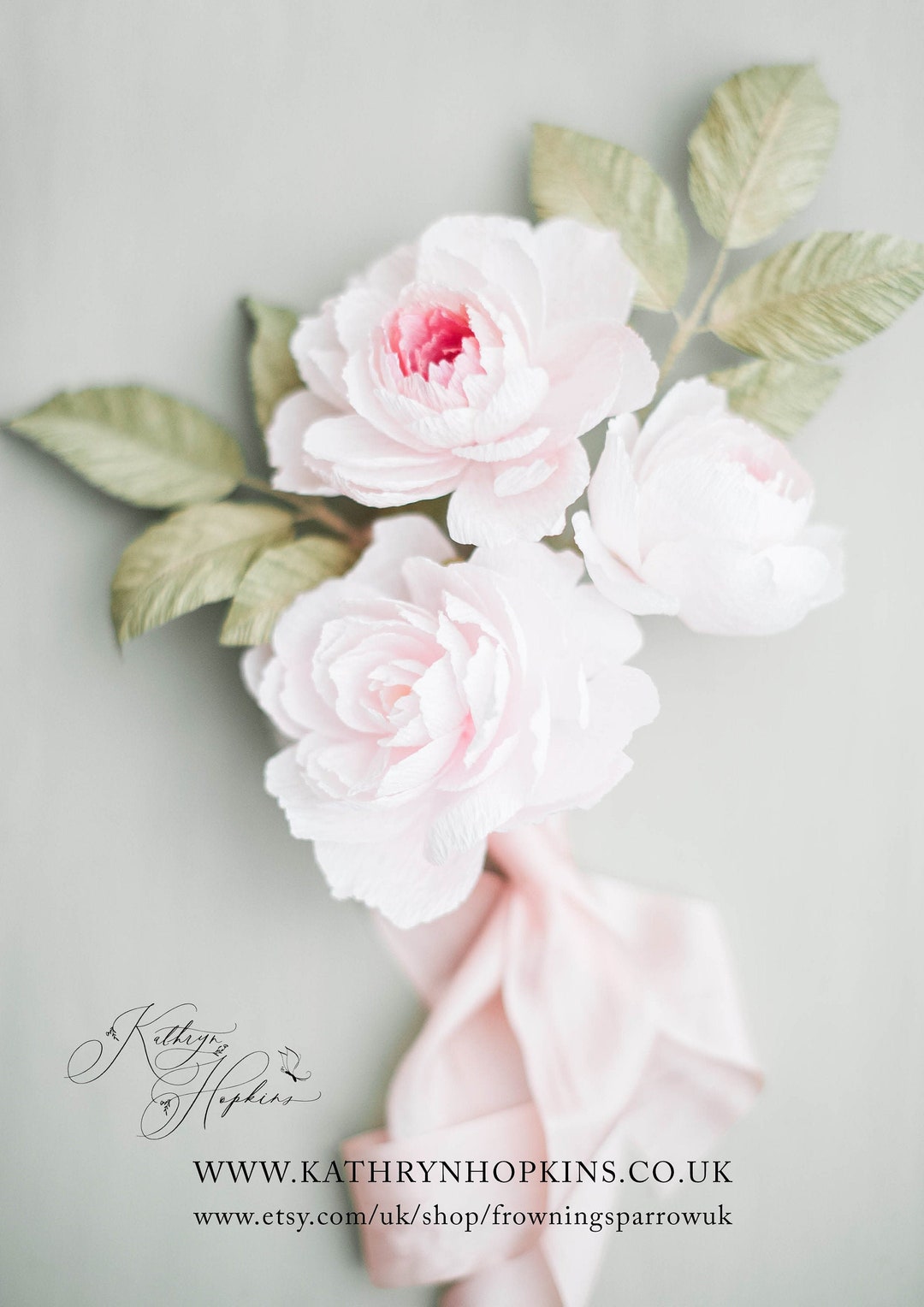 Crepe Paper David Austin Mary Delany Rose Template With Instructions ...
