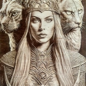 Freya Viking Goddess 3D Illusion Viking Decor Norse - Etsy