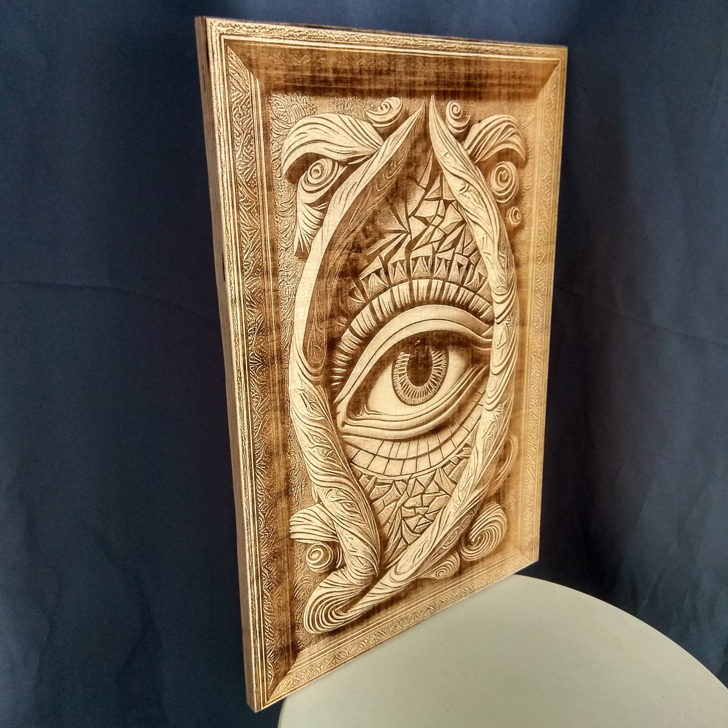 絵画　ホルスの目 3Dホルスの目木製ウォールアート：レーザー彫刻エジプト装飾 - Etsy 日本