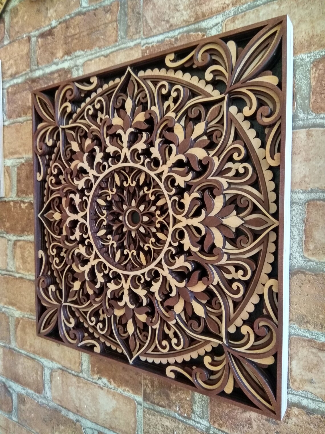 Mandala Wall Art Wooden Mandala Wall Hanging Laser Cut Etsy