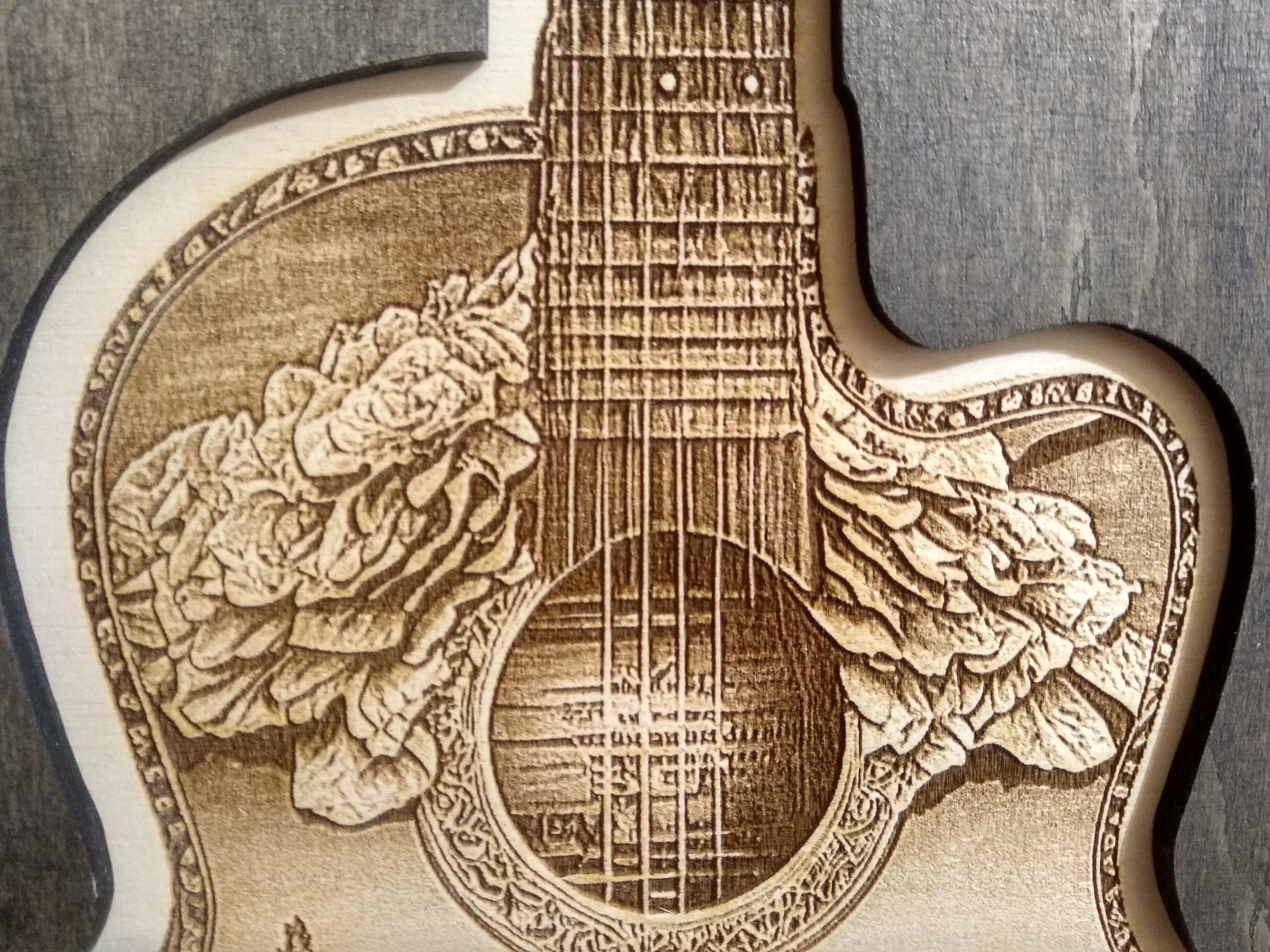 アート・デザイン・音楽 Acoustic Guitar Workshop Guitar Wall Art Print, Acoustic Guitar, Mid Century Modern Music