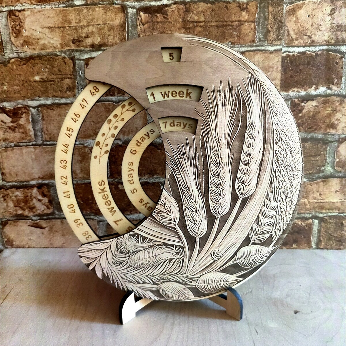 Wooden Omer Counter, Modern Judaica Art, Bat Mitzvah Gift, Hanukkah Gifts, English Version. - Etsy