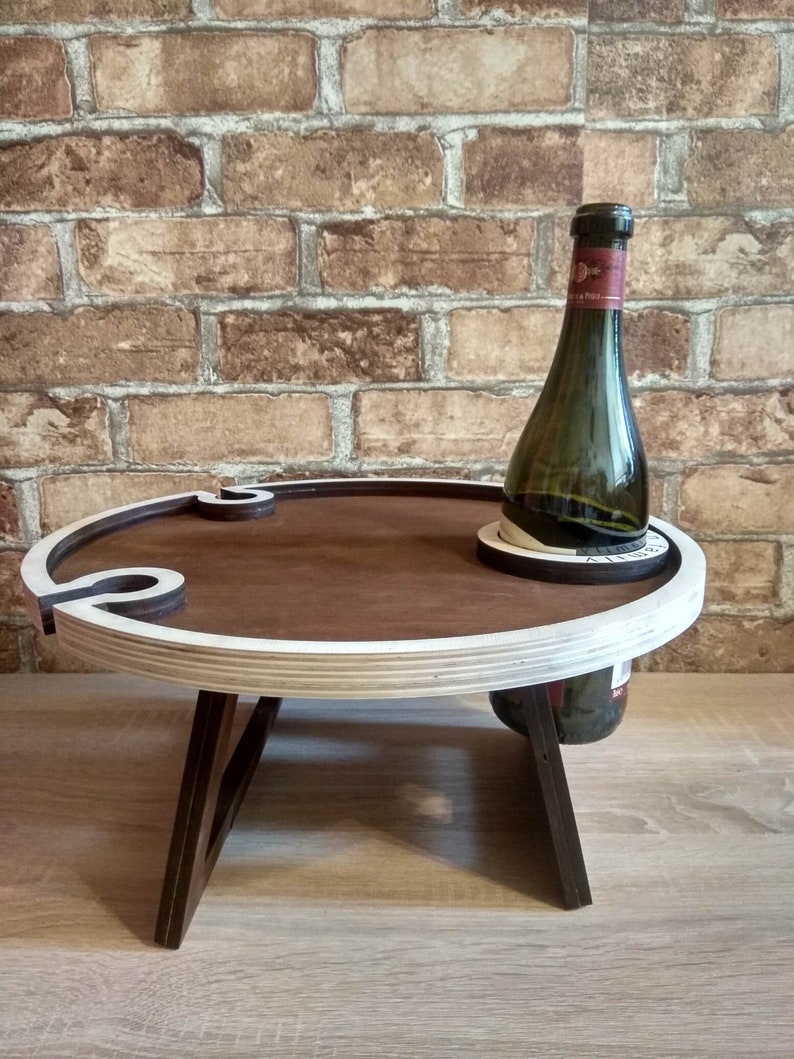 Picnic Table Folding Wine Table Wine Serving Tray Wine Etsy