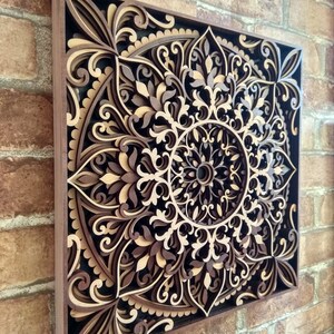 Mandala Wall Art, Wooden Mandala Wall Hanging, Laser Cut Mandala.