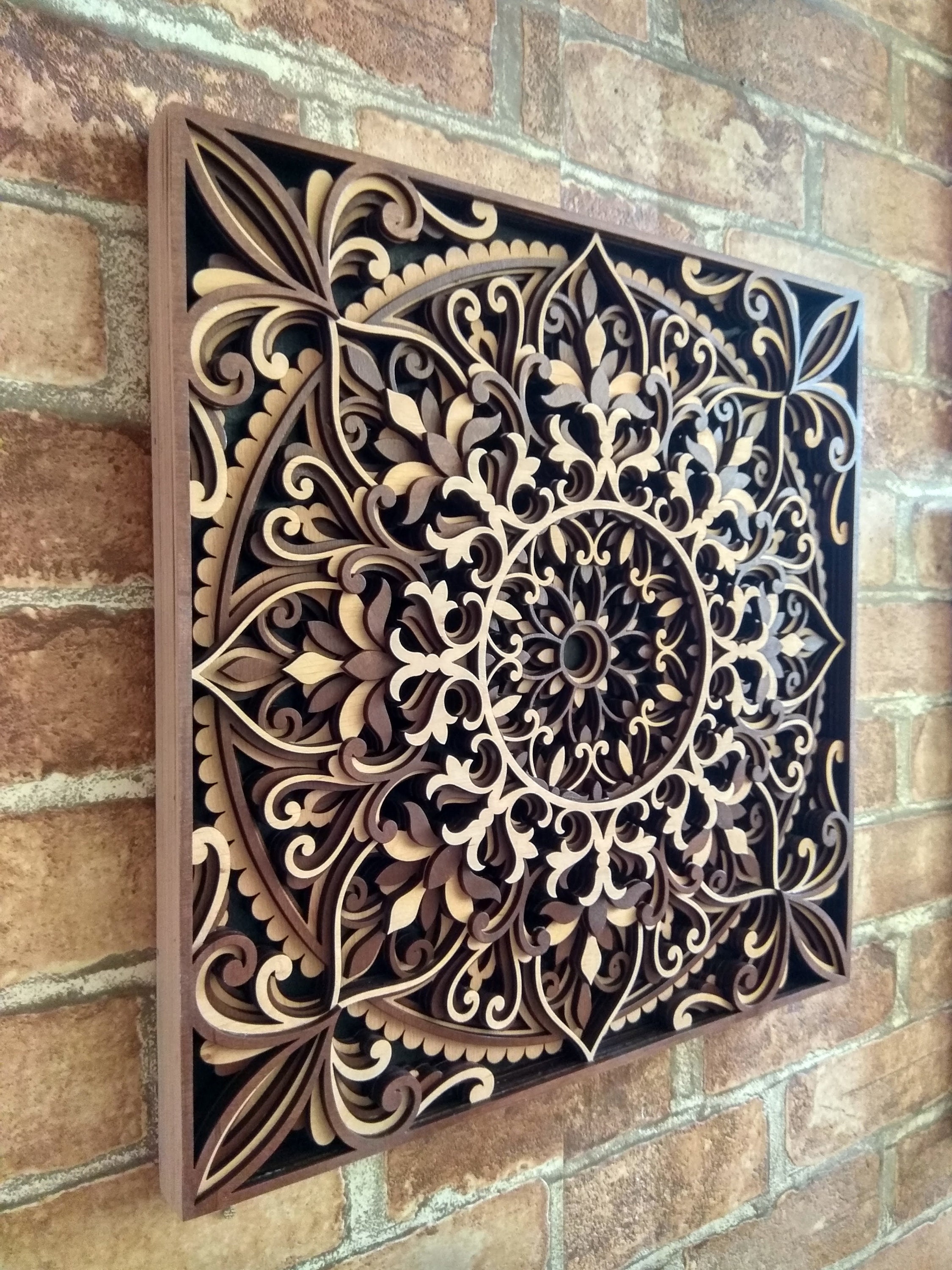 Wooden mandala wall hanging sales