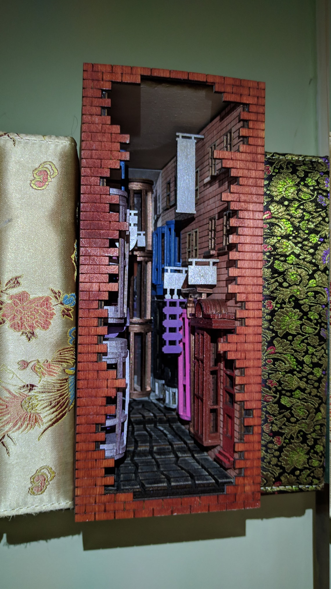 Wizard's Alley Diorama Book Nook Bookshelf Insert Alley Etsy
