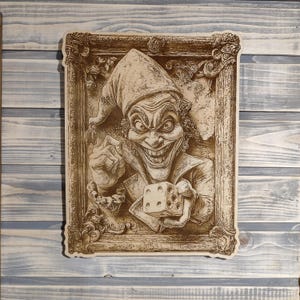 Spaßvogel mit Würfeln, Spielraumdekor, Holz Laser gravierte Spielkunst, benutzerdefinierte Spielraumdekor.
