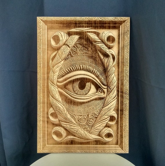 直径50cm　エジプト羅針盤　彫刻アートオブジェ ラーの目木製ウォールアート：3Dレーザー彫刻エジプト装飾 - Etsy 日本