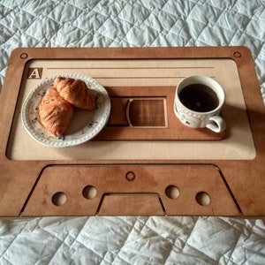 Personalized Coffee Folding Table, Bed Tray, Folding Tray Table, Mixtape Table, Cassette Coffee Table, Small Coffee Table. image 3