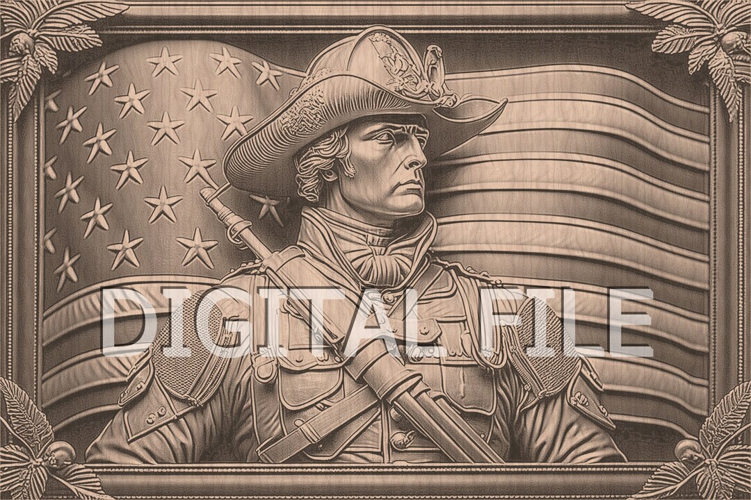 Laser Engraving Files American Soldier 3D Illusion Wood Etsy