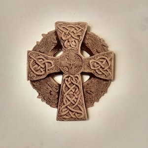 Wooden Celtic Cross Wall Hanging, Celtic Symbols, Laser Engraved Cross, Celtic Wall Art.