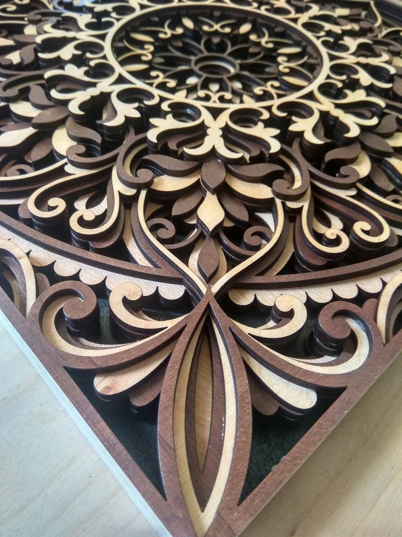 Mandala Wall Art Wooden Mandala Wall Hanging Laser Cut Etsy