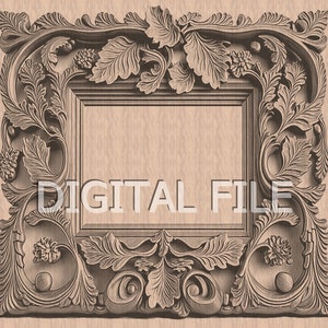 Laser-Gravur-Dateien, Bilderrahmen png, Bilderrahmen svg, 3D-Illusion, Holzgravur, Glowforge Laser bereit.