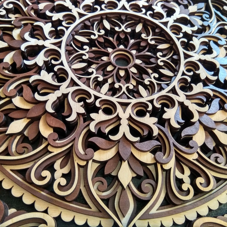 Mandala Wall Art Wooden Mandala Wall Hanging Laser Cut Etsy