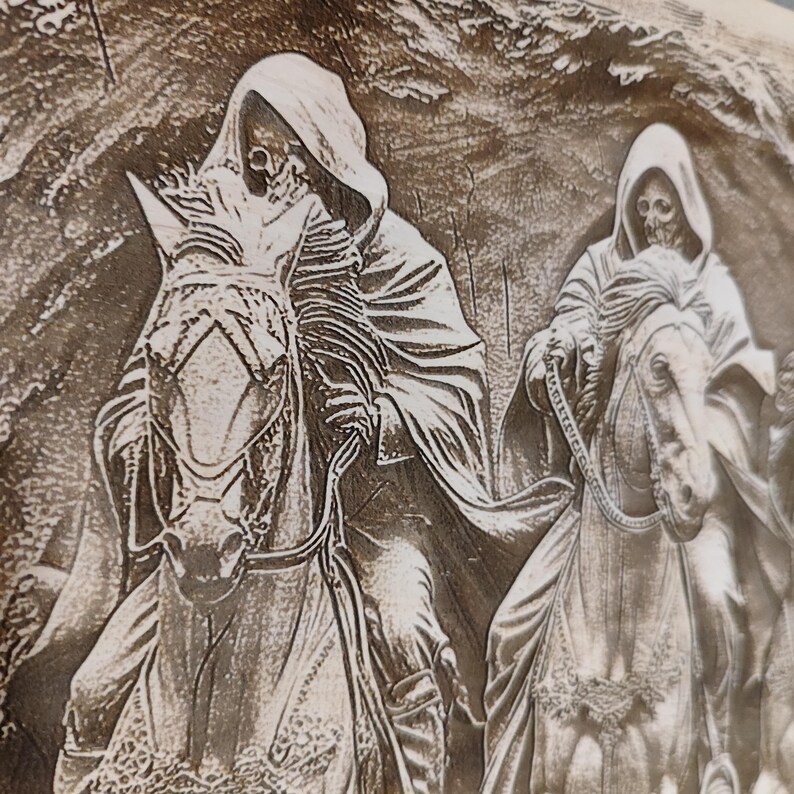 Four Horsemen of the Apocalypse, Laser Engraving Biblical Wall Art. image 7