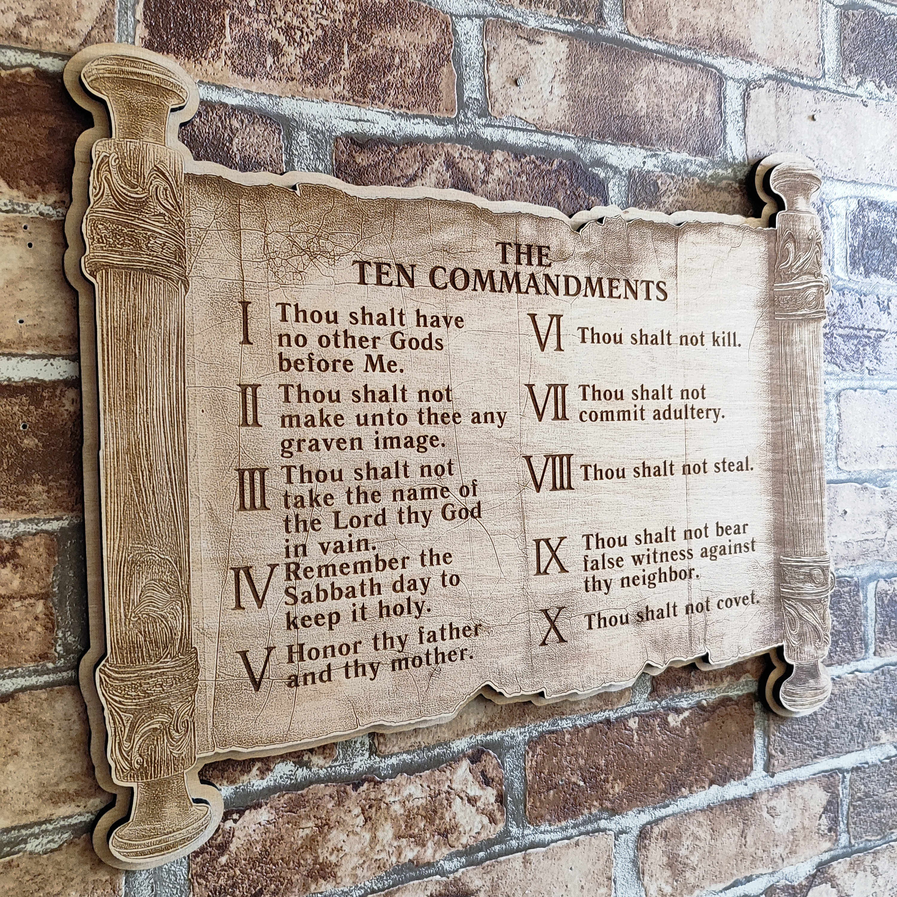 2 Mini Cartelli In Legno Con Versi Della Bibbia, Decorazione Cristiana 'Be Still And Know', Blocchi Rustici Per Scrivania, 8,5 Cm - 4