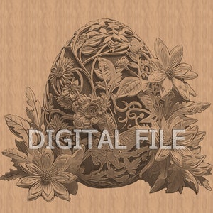 Lasergravur Dateien, Osterei png, Frohe Ostern png, 3D Illusion, Holzgravur, Glowforge Laser Ready, xTool.