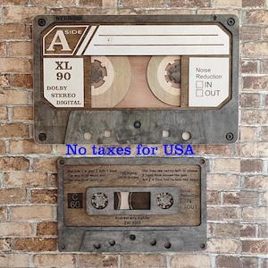 Custom Mixtape Wooden Wall Art: Retro Cassette Decor