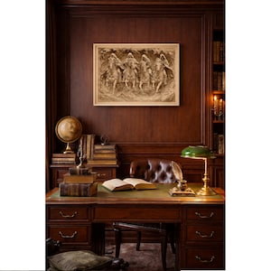 Four Horsemen of the Apocalypse, Laser Engraving Biblical Wall Art. image 2