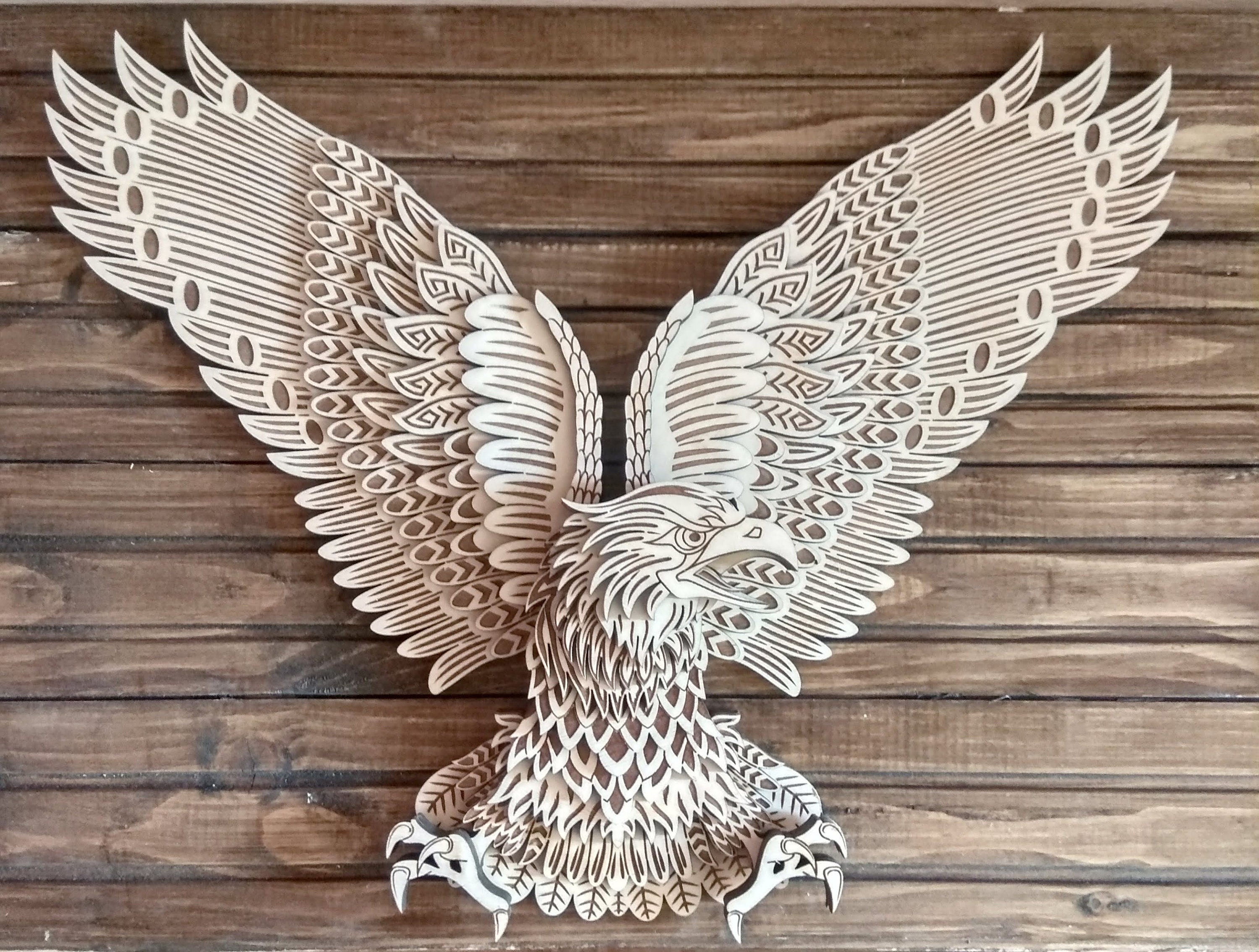 3d Print Great Eagle Pattern Carpet, Rectangle Stain Resistant
