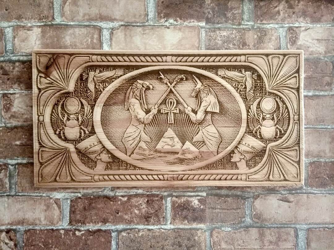 Wood Burning Ancient Egypt Wall Hanging: Laser Engraved Pine Art - Etsy