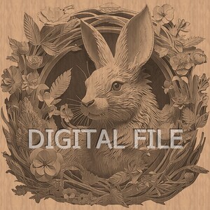 Laser Gravierdateien, Osterhase png, Frohe Ostern png, 3D Illusion, Holzgravur, Glowforge Laser Ready, xTool.