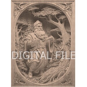 Laser Engraving Files, Gnome, 3D Illusion, Wood Engraving, Glowforge Laser Ready.