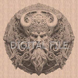 Lasergravur Dateien, Odin Yggdrasil, Wikinger png, 3D Illusion, Holzgravur, Glowforge Laser Ready.