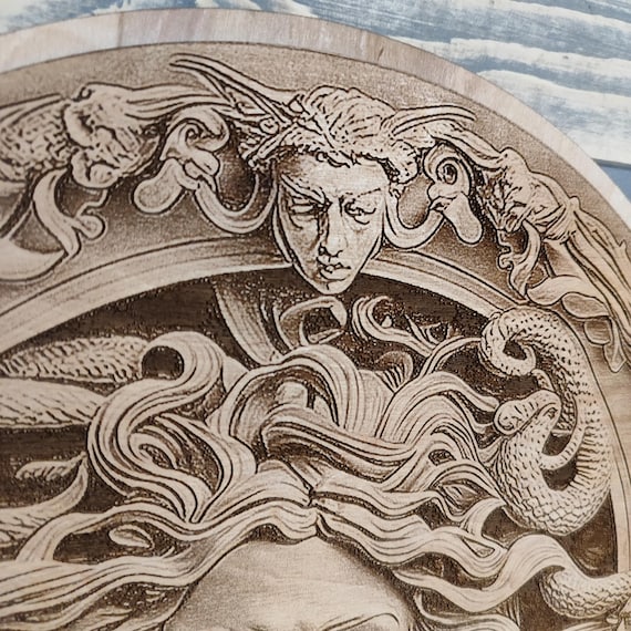 Medusa Gorgoneion, Greek Goddess , 3D Illusion, Greek Mythology