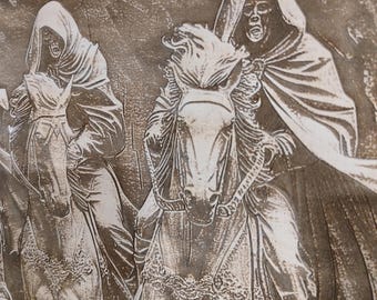 Four Horsemen of the Apocalypse Wall Art, Revelation Bible Wood